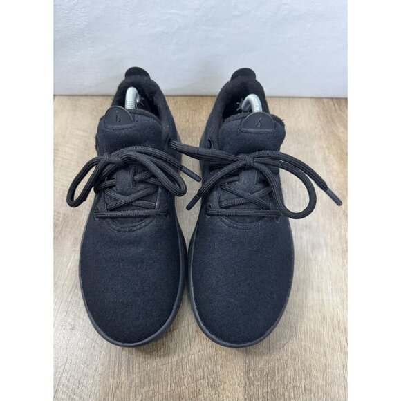 Allbirds Wool Runner Shoes Women’s 7 Black Merino Lace Up Comfort 1020 NV1 - Picture 3 of 8